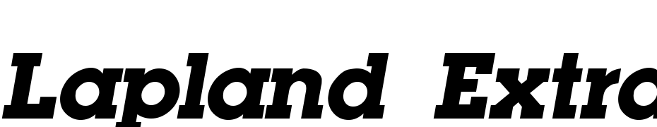 Lapland Extra Bold Italic Yazı tipi ücretsiz indir